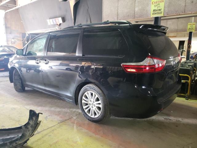 5TDYK3DC8FS652857 - 2015 TOYOTA SIENNA XLE BLACK photo 2