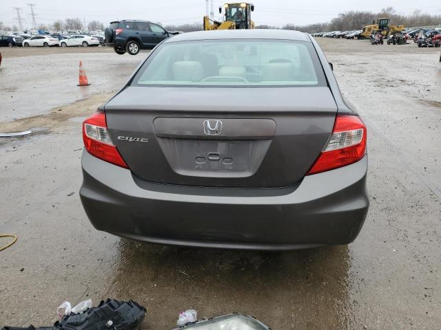 19XFB2F59CE084978 - 2012 HONDA CIVIC LX GRAY photo 6