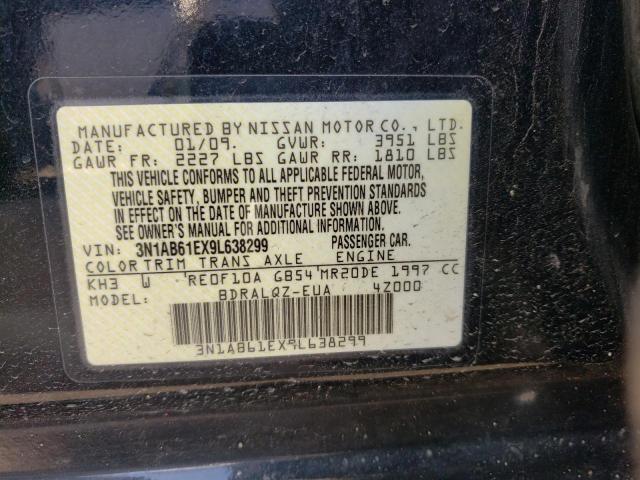 3N1AB61EX9L638299 - 2009 NISSAN SENTRA 2.0 BLACK photo 13