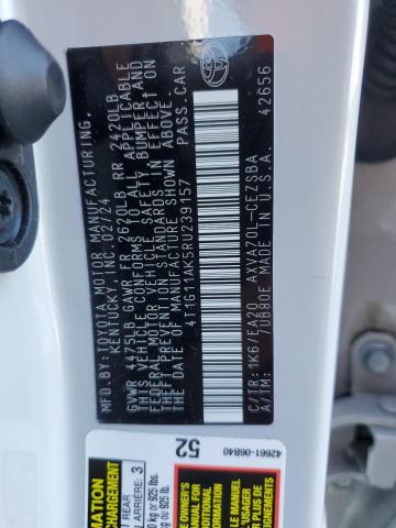 4T1G11AK5RU239157 - 2024 TOYOTA CAMRY SE NIGHT SHADE GRAY photo 12