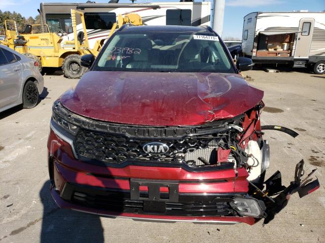 5XYRK4LF8MG047544 - 2021 KIA SORENTO SX RED photo 5