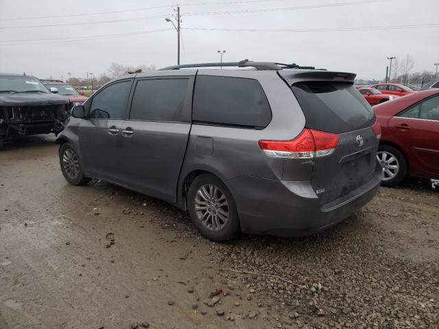 5TDYK3DC1ES468343 - 2014 TOYOTA SIENNA XLE CHARCOAL photo 2