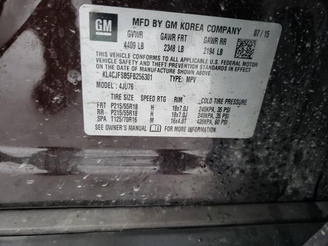 KL4CJFSB5FB256301 - 2015 BUICK ENCORE CONVENIENCE 棕色 照片 14