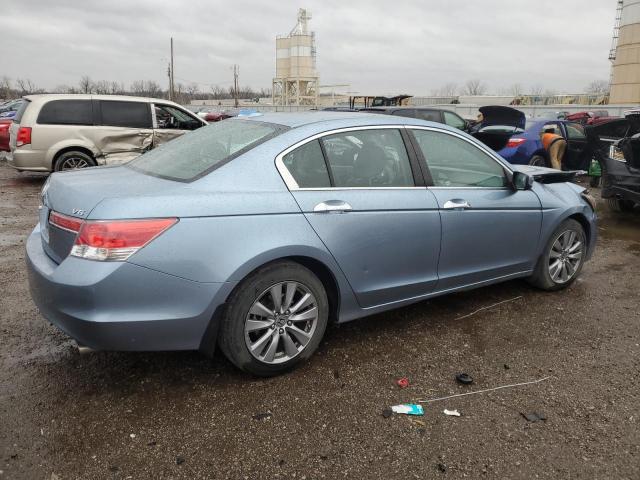 1HGCP3F88BA021295 - 2011 HONDA ACCORD EXL BLUE photo 3