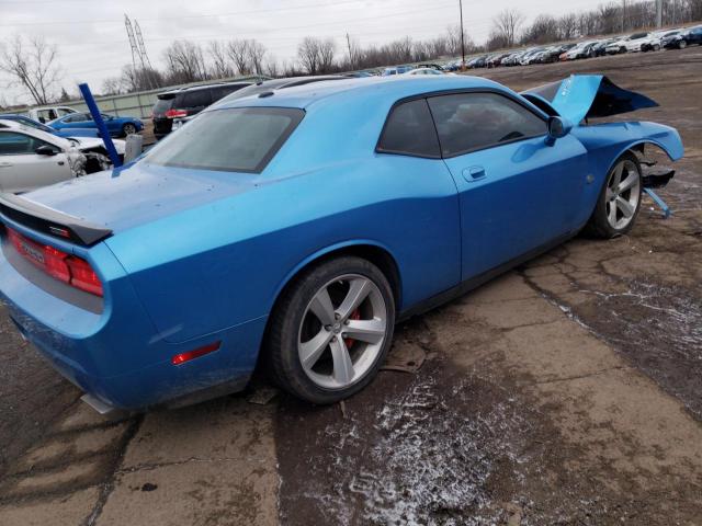 2B3CJ7DW3AH142276 - 2010 DODGE CHALLENGER SRT-8 BLUE photo 3