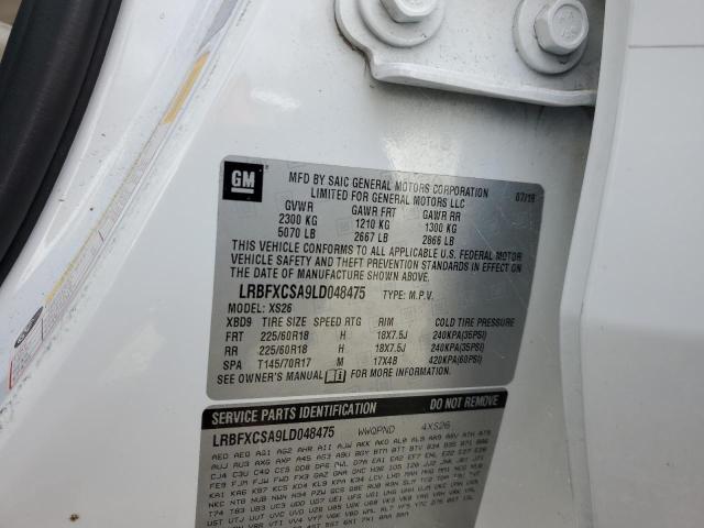 LRBFXCSA9LD048475 - 2020 BUICK ENVISION ESSENCE Սպիտակ լուսանկար 13