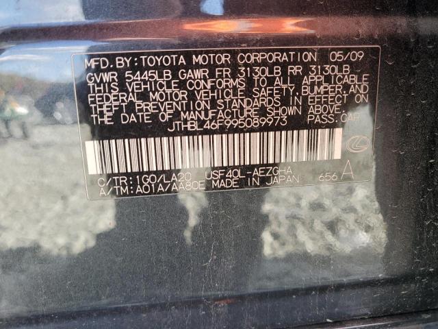 JTHBL46F995089973 - 2009 LEXUS LS 460 CHARCOAL photo 12