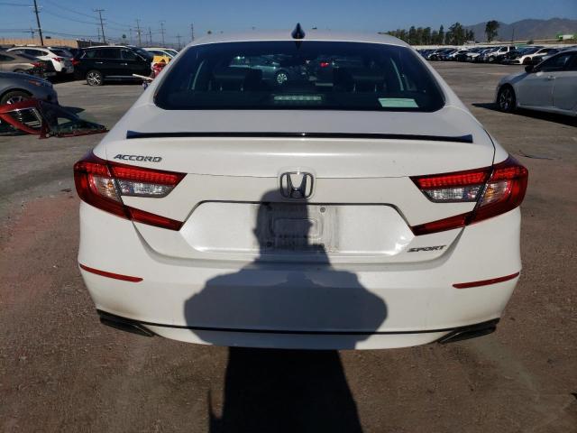 1HGCV1F32MA082868 - 2021 HONDA ACCORD SPORT WHITE photo 6