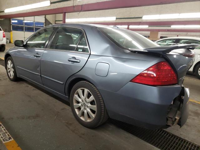 1HGCM66507A075942 - 2007 HONDA ACCORD EX BLUE photo 2