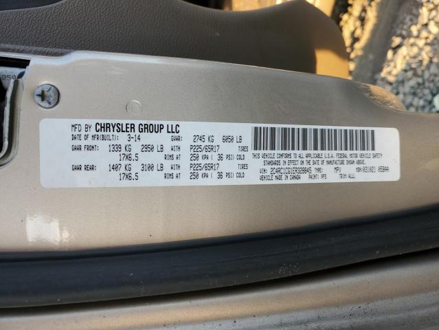 2C4RC1CG1ER328845 - 2014 CHRYSLER TOWN & COU TOURING L TAN photo 13