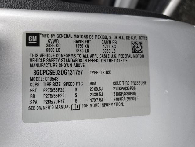 3GCPCSE03DG131757 - 2013 CHEVROLET silverado C1500 LT SILVER photo 12