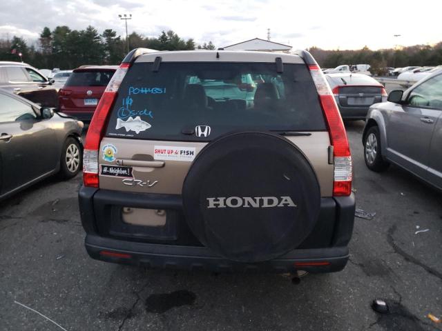 SHSRD78816U430850 - 2006 HONDA CR-V EX GOLD photo 6