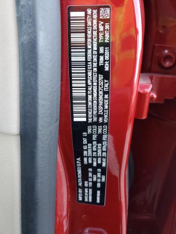 ZASPAKBN3K7C32707 - 2019 ALFA ROMEO STELVIO TI BURGUNDY photo 12