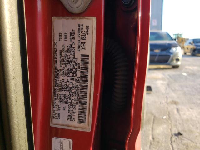 5TEGM92N22Z018342 - 2002 TOYOTA TACOMA DOUBLE CAB PRERUNNER BURGUNDY photo 12