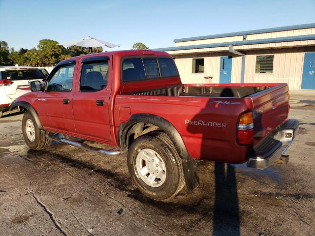 5TEGM92N22Z018342 - 2002 TOYOTA TACOMA DOUBLE CAB PRERUNNER BURGUNDY photo 2