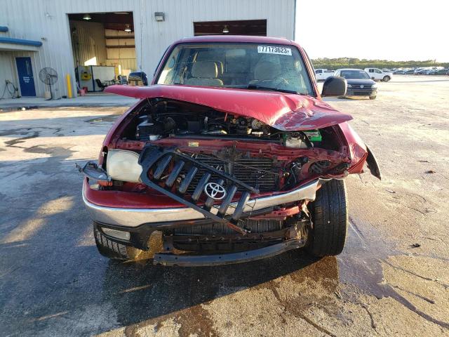 5TEGM92N22Z018342 - 2002 TOYOTA TACOMA DOUBLE CAB PRERUNNER BURGUNDY photo 5
