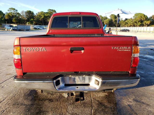 5TEGM92N22Z018342 - 2002 TOYOTA TACOMA DOUBLE CAB PRERUNNER BURGUNDY photo 6