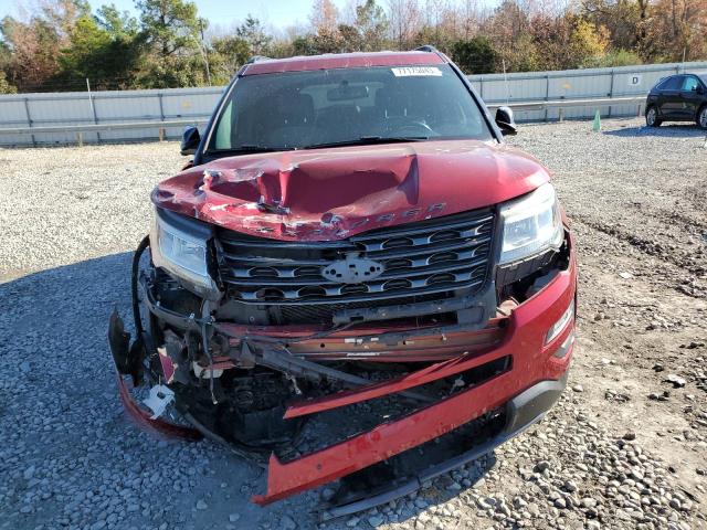 1FM5K7D88HGC99583 - 2017 FORD EXPLORER XLT RED photo 5