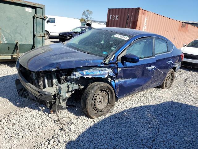 3N1AB7AP4KY445842 - 2019 NISSAN SENTRA S BLUE photo 1