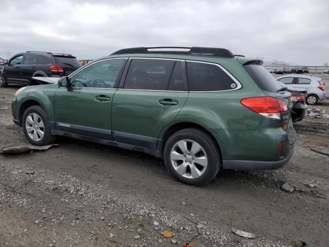 4S4BRCGC3B3407498 - 2011 SUBARU OUTBACK 2.5I PREMIUM GREEN photo 2