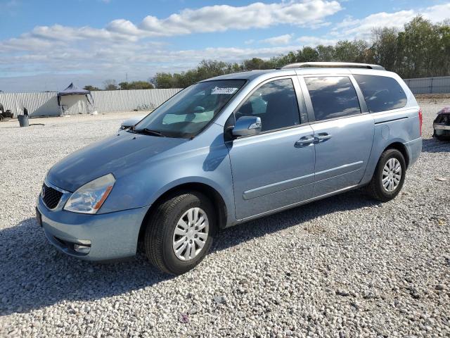 KNDMG4C7XE6549027 - 2014 KIA SEDONA LX BLUE photo 1