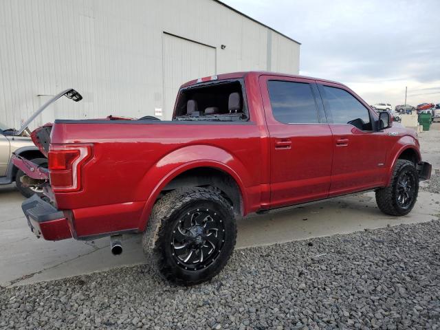 1FTEW1EGXFFC33681 - 2015 FORD F150 SUPERCREW RED photo 3