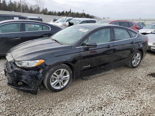 3FA6P0UU2JR204230 - 2018 FORD FUSION S HYBRID BLACK photo 1