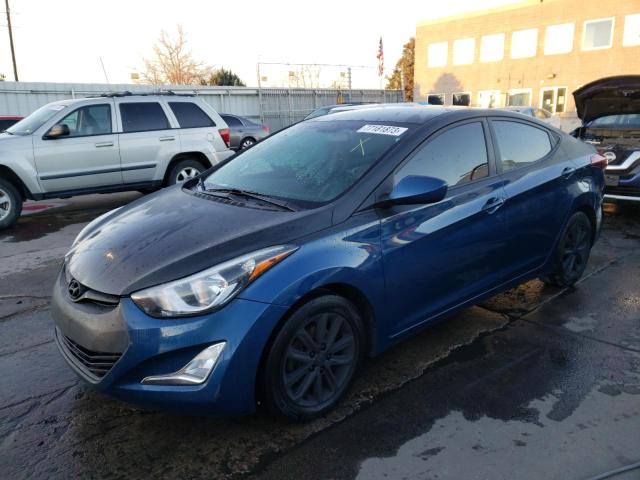 KMHDH4AE1GU622178 - 2016 HYUNDAI ELANTRA SE BLUE photo 1