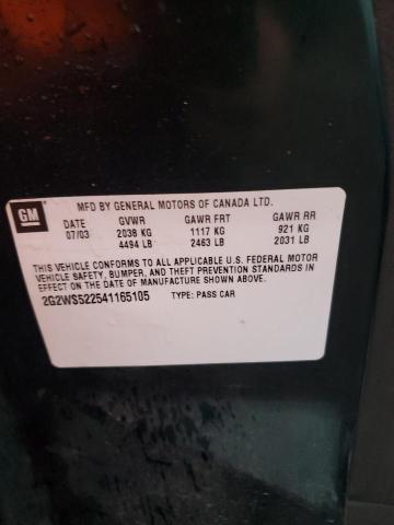 2G2WS522541165105 - 2004 PONTIAC GRAND PRIX GT2 მწვანე ფოტო 12