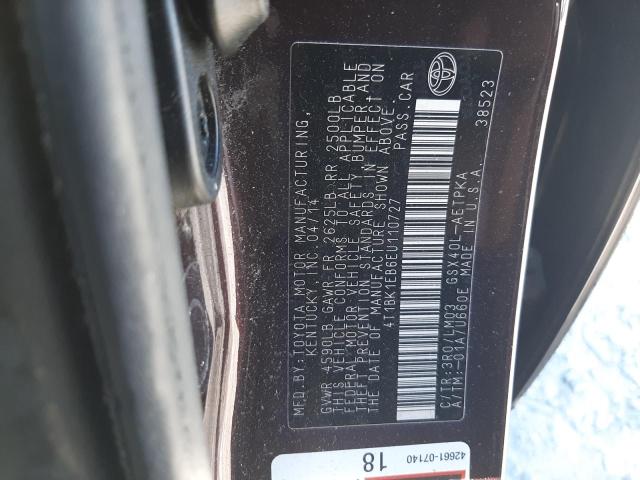 4T1BK1EB6EU110727 - 2014 TOYOTA AVALON BASE 紫色 照片 13