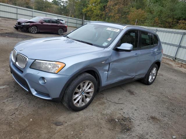 5UXWX9C50E0D37035 - 2014 BMW X3 XDRIVE28I BLUE photo 1