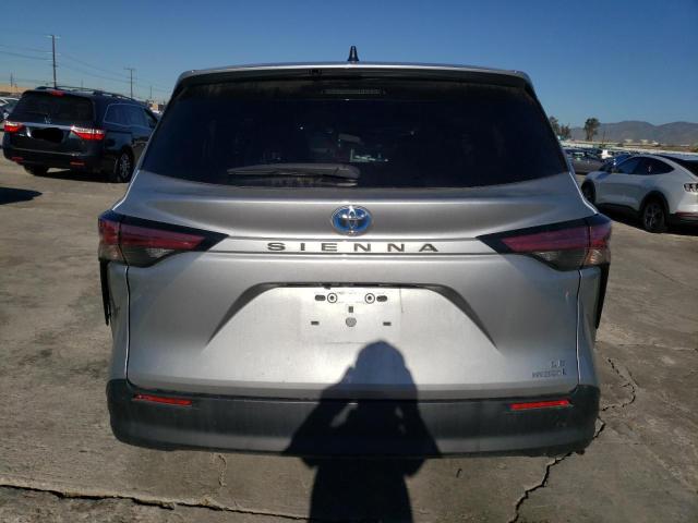 5TDKRKEC9MS043204 - 2021 TOYOTA SIENNA LE SILVER photo 6
