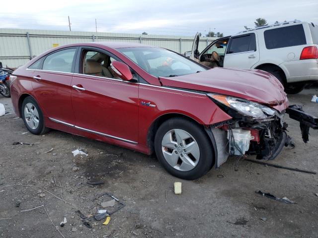 KMHEC4A44CA042154 - 2012 HYUNDAI SONATA HYBRID RED photo 4