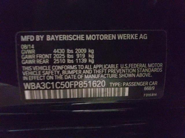 WBA3C1C50FP851620 - 2015 BMW 328 I SULEV BLACK photo 12