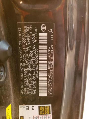 JTKJF5C77D3060735 - 2013 TOYOTA SCION TC 黑色 照片 12