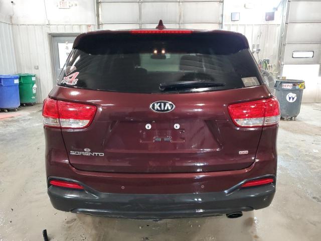 5XYPG4A39HG285913 - 2017 KIA SORENTO LX BURGUNDY photo 6