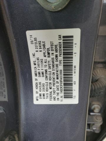 1HGCR3F89FA003968 - 2015 HONDA ACCORD EXL SILVER photo 12