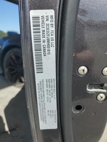 2C3CDZFJ9MH551815 - 2021 DODGE CHALLENGER R/T SCAT PACK GRAY photo 12