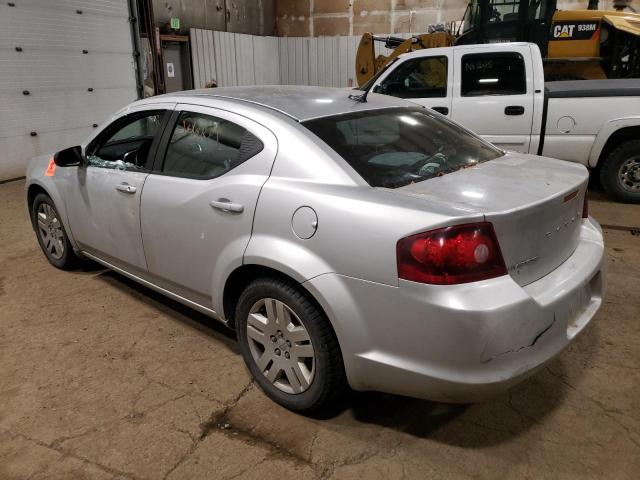 1C3CDZAB6CN219966 - 2012 DODGE AVENGER SE SILVER photo 2