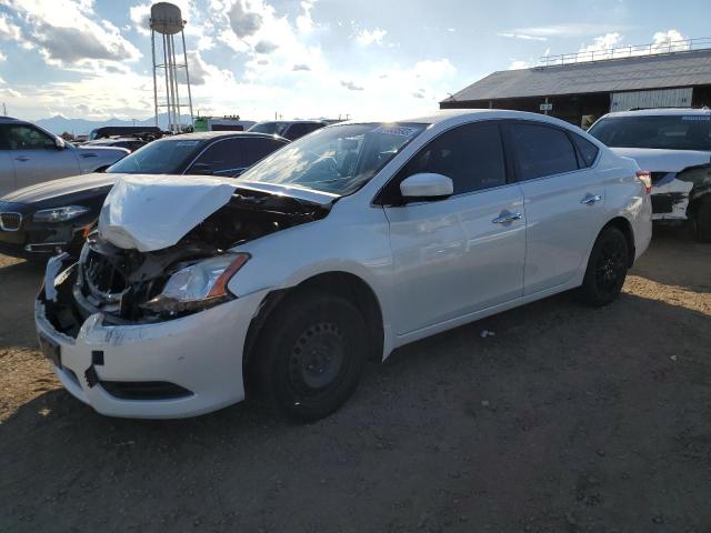 3N1AB7AP7EL653473 - 2014 NISSAN SENTRA S WHITE photo 1