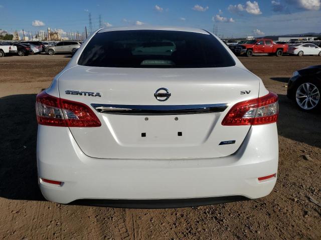 3N1AB7AP7EL653473 - 2014 NISSAN SENTRA S WHITE photo 6