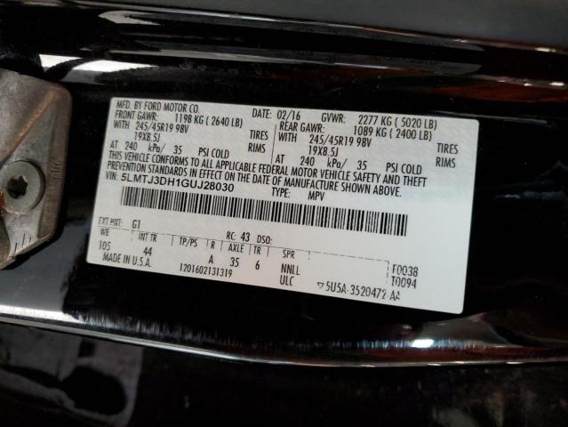 5LMTJ3DH1GUJ28030 - 2016 LINCOLN MKC RESERVE შავი ფოტო 14