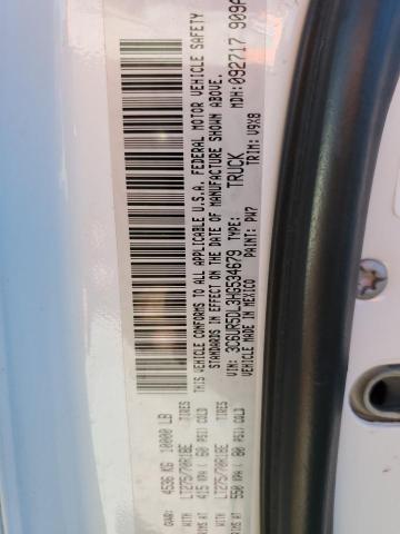 3C6UR5DL3HG534679 - 2017 RAM 2500 SLT თეთრი ფოტო 12
