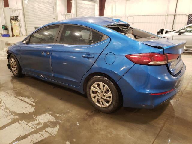 KMHD74LF0HU423536 - 2017 HYUNDAI ELANTRA SE BLUE photo 2