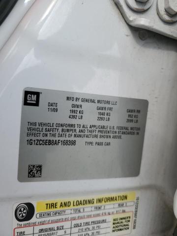 1G1ZC5EB8AF168398 - 2010 CHEVROLET MALIBU 1LT WHITE photo 12