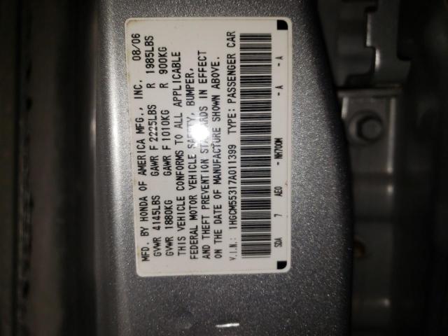 1HGCM55317A011399 - 2007 HONDA ACCORD SE SILVER photo 12