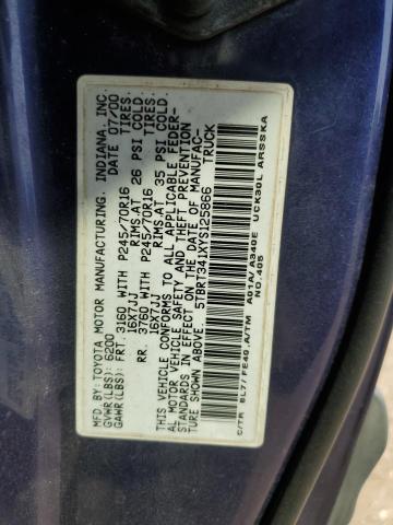 5TBRT341XYS125866 - 2000 TOYOTA TUNDRA ACCESS CAB Bleu photo 12