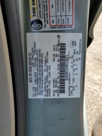 3FAHP07Z59R123072 - 2009 FORD FUSION SE GREEN photo 12