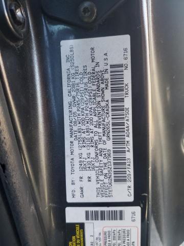 5TETU62N35Z137969 - 2005 TOYOTA TACOMA PRERUNNER ACCESS CAB BLACK photo 12