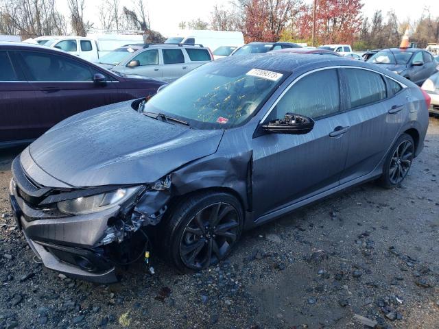 2HGFC2F87LH579435 - 2020 HONDA CIVIC SPORT GRAY photo 1